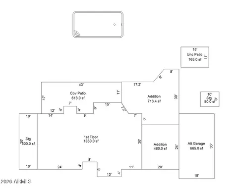 Floorplan - 8115 N 11th Ave, Phoenix, AZ 85021 photo 1 of 1