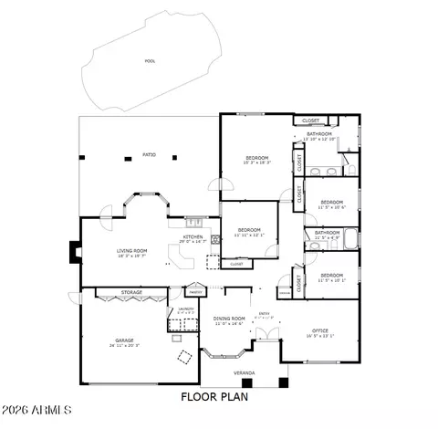 Floorplan - 1906 E Caroline Ln, Tempe, AZ 85284 photo 1 of 1