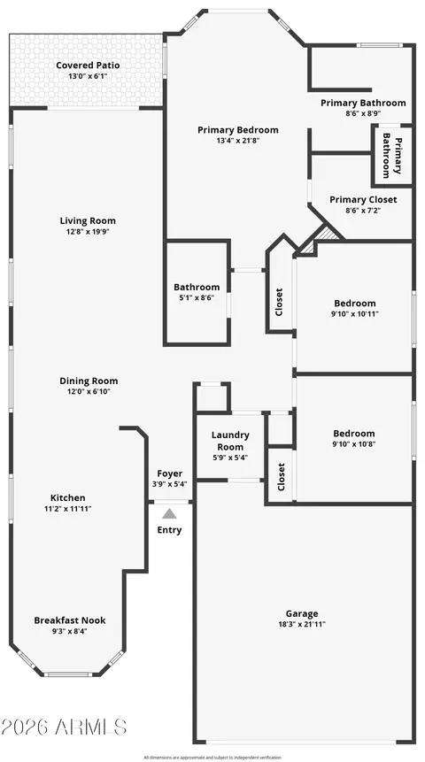 Floorplan - 4814 E Monte Way, Phoenix, AZ 85044 photo 1 of 1