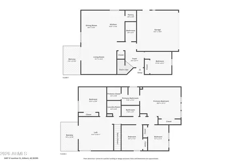 Floorplan - 2497 E Ivanhoe Ct, Gilbert, AZ 85295 photo 1 of 1
