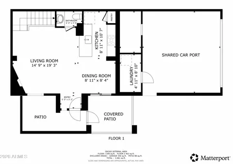 Floorplan - 792 Eugie Ave, Phoenix, AZ 85022 photo 1 of 2