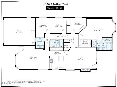 Floorplan - 4440 E Tether Trl, Phoenix, AZ 85050 photo 2 of 2