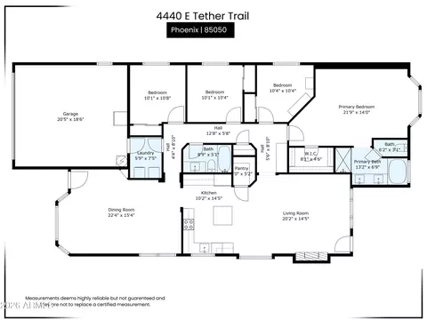 Floorplan - 4440 E Tether Trl, Phoenix, AZ 85050 photo 1 of 2