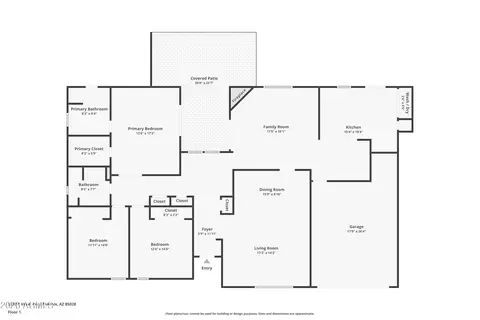 Floorplan - 3253 E Vogel Ave, Phoenix, AZ 85028 photo 3 of 4