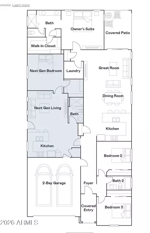 Floorplan - 3338 S Piedra --, Mesa, AZ 85212 photo 2 of 2