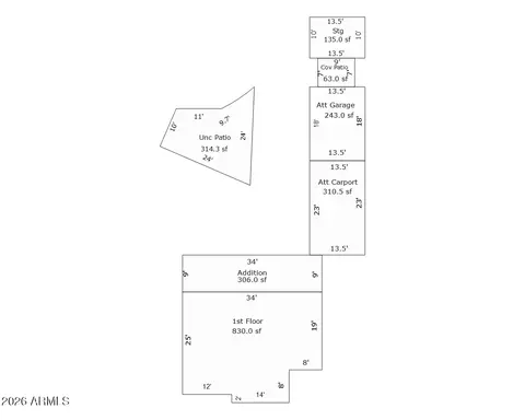 Floorplan - 2242 E Harvard St, Phoenix, AZ 85006 photo 2 of 4