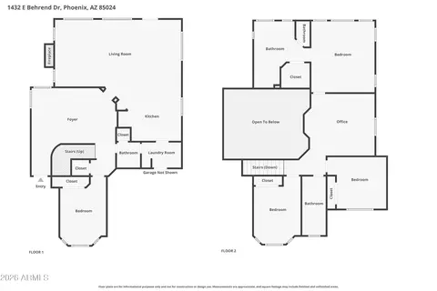 Floorplan - 1432 E Behrend Dr, Phoenix, AZ 85024 photo 1 of 1