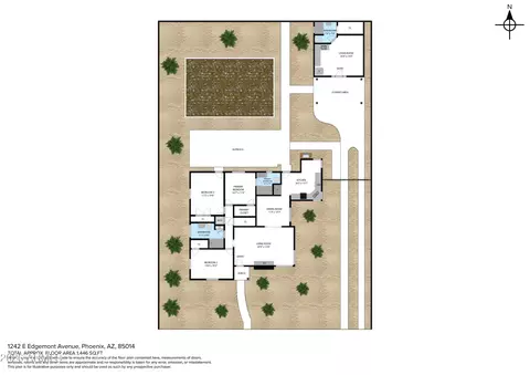Floorplan - 1242 Edgemont Ave, Phoenix, AZ 85006 photo 1 of 2