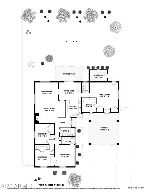 Floorplan - 7720 N 3rd Ave, Phoenix, AZ 85021 photo 2 of 2