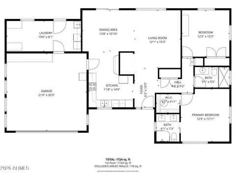 Floorplan - 6158 E Butte St, Mesa, AZ 85205 photo 2 of 2