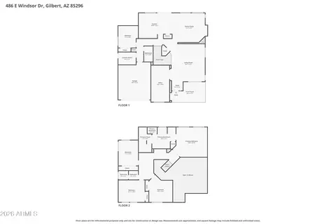 Floorplan - 486 E Windsor Dr, Gilbert, AZ 85296 photo 1 of 3