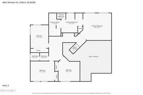 Floorplan - 486 E Windsor Dr, Gilbert, AZ 85296 photo 3 of 3