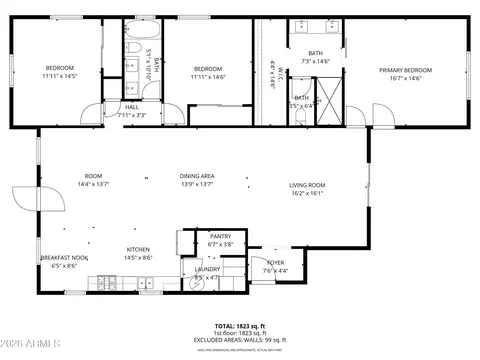Floorplan - 1517 E Pinchot Ave, Phoenix, AZ 85014 photo 3 of 4