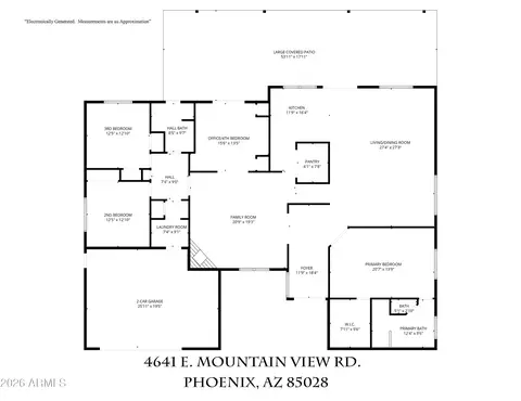 Floorplan - 4641 E Mountain View Rd, Phoenix, AZ 85028 photo 1 of 1