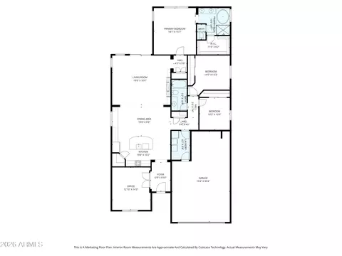 Floorplan - 10915 E Travertine Ave, Mesa, AZ 85212 photo 1 of 1