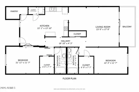 Floorplan - 1201 E Rose Ln #9, Phoenix, AZ 85014 photo 1 of 1