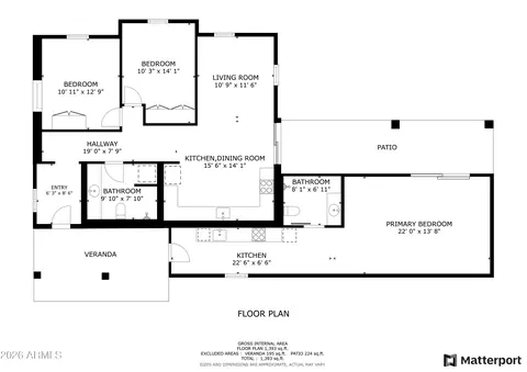 Floorplan - 358 E Whitton Ave, Phoenix, AZ 85012 photo 1 of 1