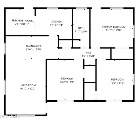 Floorplan - 2011 W Whitton Ave, Phoenix, AZ 85015 photo 1 of 2