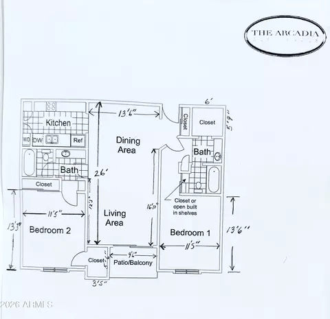 Floorplan - 3825 E Camelback Rd #126, Phoenix, AZ 85018 photo 1 of 1