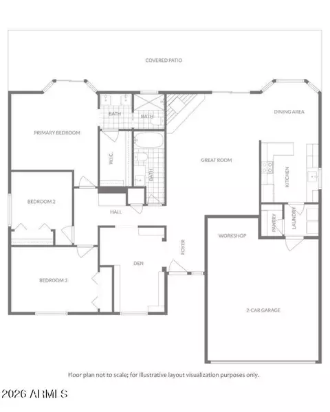 Floorplan - 461 E Merrill Ave, Gilbert, AZ 85234 photo 1 of 1
