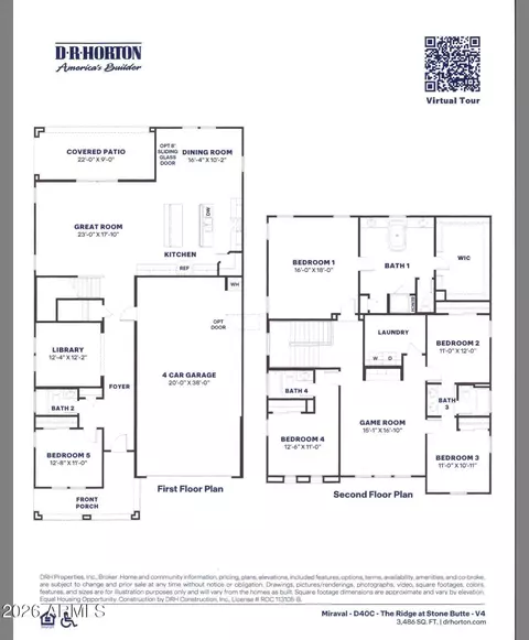 Floorplan - 5964 E Sinclair St, Phoenix, AZ 85054 photo 2 of 2
