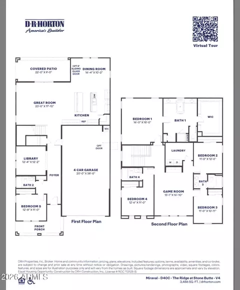 Floorplan - 5964 E Sinclair St, Phoenix, AZ 85054 photo 1 of 2