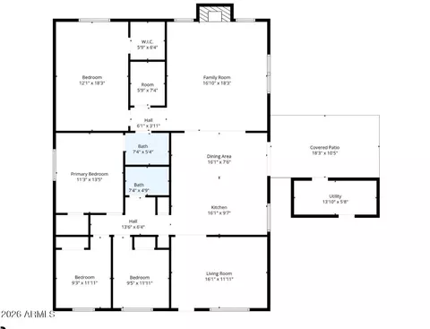 Floorplan - 2822 E Willow Ave, Phoenix, AZ 85032 photo 1 of 1