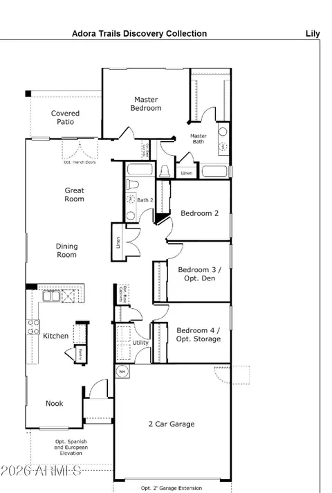 Floorplan - 2177 E Gillcrest Rd, Gilbert, AZ 85298 photo 1 of 1
