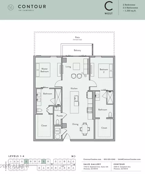 Floorplan - 2300 E Campbell Ave #218, Phoenix, AZ 85016 photo 1 of 1