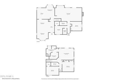 Floorplan - 3516 E Fairbrook Cir, Mesa, AZ 85213 photo 1 of 1