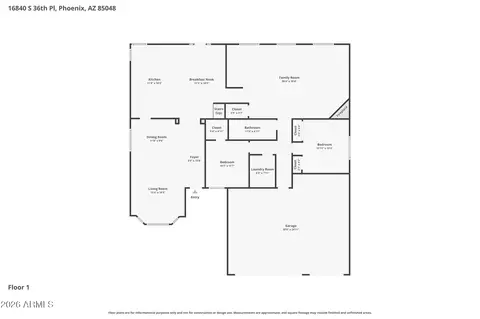 Floorplan - 16840 S 36th Pl, Phoenix, AZ 85048 photo 1 of 3