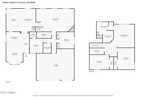 Floorplan - 16840 S 36th Pl, Phoenix, AZ 85048 photo 3 of 3