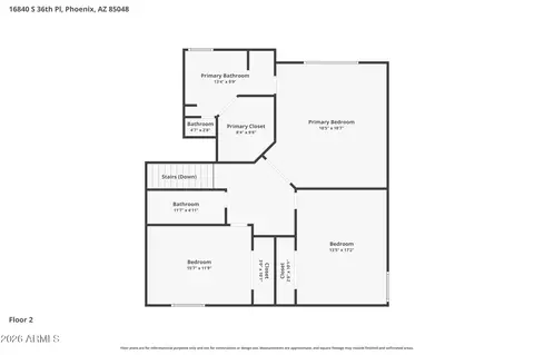 Floorplan - 16840 S 36th Pl, Phoenix, AZ 85048 photo 2 of 3