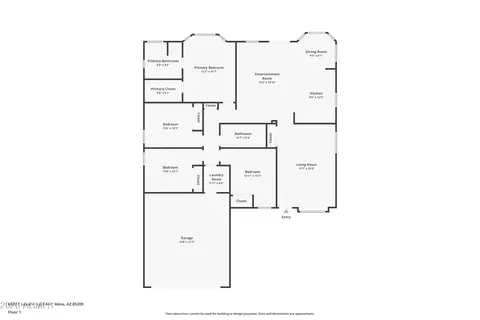 Floorplan - 6906 E Laguna Azul Ave, Mesa, AZ 85209 photo 1 of 1