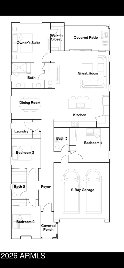 Floorplan - 4058 E Catclaw St, Gilbert, AZ 85296 photo 1 of 1