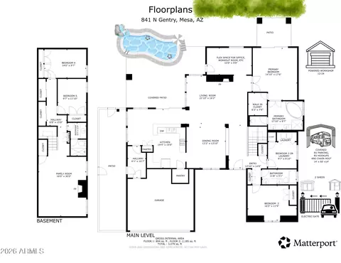 Floorplan - 841 N Gentry --, Mesa, AZ 85213 photo 1 of 1