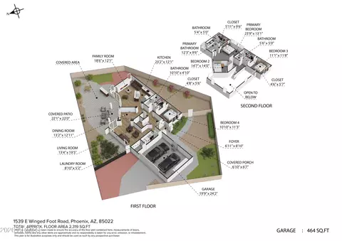 Floorplan - 1539 E Winged Foot Rd, Phoenix, AZ 85022 photo 1 of 2