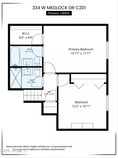 Floorplan - 334 W Medlock Dr #C201, Phoenix, AZ 85013 photo 2 of 3