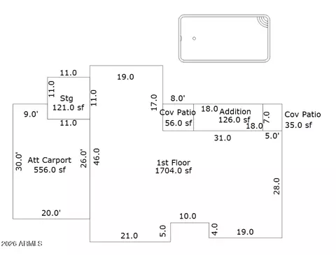 Floorplan - 6740 N 15th St, Phoenix, AZ 85014 photo 1 of 2