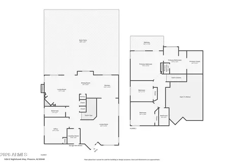 Floorplan - 1454 E Nighthawk Way, Phoenix, AZ 85048 photo 1 of 3