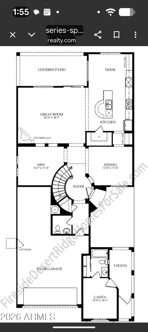 Floorplan - 3608 E Salter Dr, Phoenix, AZ 85050 photo 1 of 3