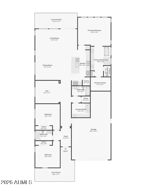 Floorplan - 8044 E June Cir, Mesa, AZ 85207 photo 1 of 1