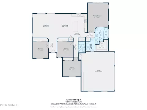 Floorplan - 6741 E Vaquero Cir, Hereford, AZ 85615 photo 1 of 1