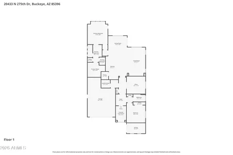 Floorplan - 20433 N 275th Dr, Buckeye, AZ 85396 photo 1 of 1