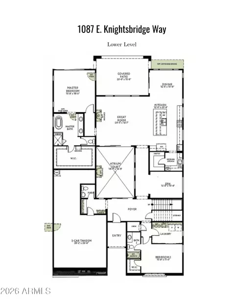 Floorplan - 1087 E Knightsbridge Way, Gilbert, AZ 85297 photo 1 of 4
