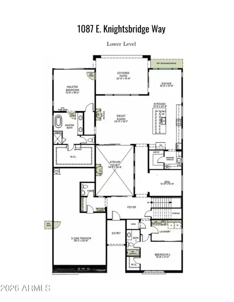 Floorplan - 1087 E Knightsbridge Way, Gilbert, AZ 85297 photo 3 of 4