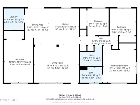 Floorplan - 418 E Orchid Ln, Phoenix, AZ 85020 photo 1 of 1