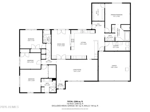 Floorplan - 4942 E Whitton Ave, Phoenix, AZ 85018 photo 1 of 1