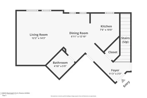 Floorplan - 5015 E Cheyenne Dr #41, Phoenix, AZ 85044 photo 1 of 3