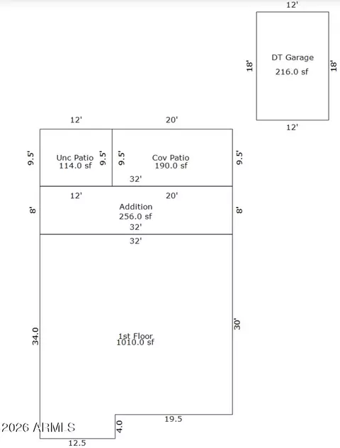 Floorplan - 1815 N 16th Ave, Phoenix, AZ 85007 photo 1 of 1
